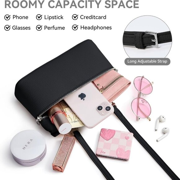 KALIDI Crossbody Bag for Women Small Top-Handle Pouch Designer Shoulder Handbag - Picture 5 of 7